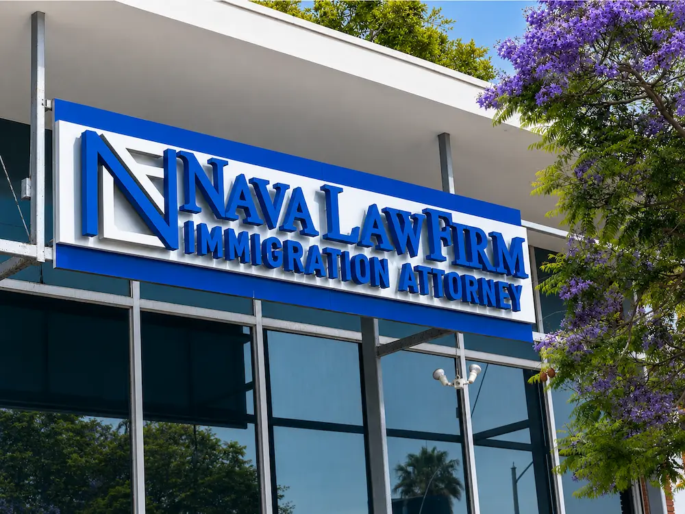 Nava Law Firm exterior building sign